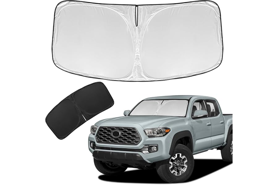 for Toyota Tacoma 2016-2023 2024 2025 2026 Sun Shade Sunshade Windshield Cover - 4 Layers Front Window Shade Custom Fit Tacom