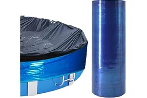 succulentlovers 730Ft Winter Pool Wrap for above Ground - Stretchable Pool Cover Seal Wrap Windproof Swimming Pool Shrink Wrap Winter Cover Sealer for above Ground Swimming Pool (Blue)