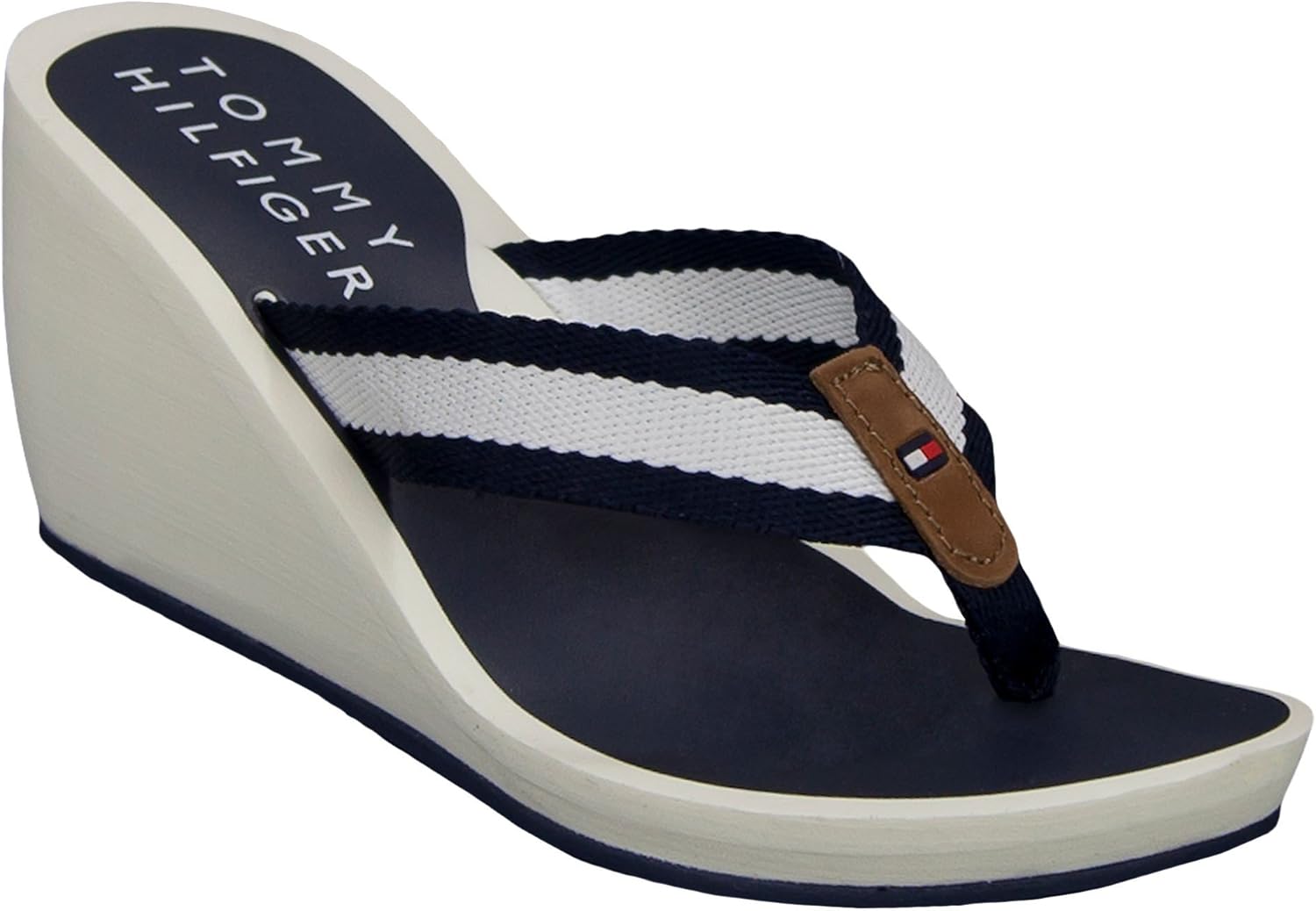 Tommy Hilfiger Myriam Wedge Flip Flops Blue Multi (EU 42 / UK 7.5