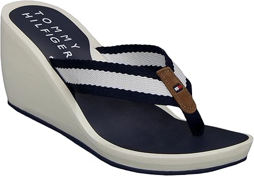 tommy hilfiger wedge flip flops