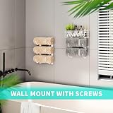 HapiRm Over Door Towel Rail 6-Tier Wall Mount White with Shelf view 5