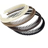 BluOcnMkt 4PCS Fashion Headbands for Women With Teeth No Slip Plastic Comb Headband Cute Twist Squiggly Headband Hair Accessories