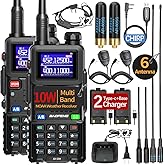 Baofeng Radio Ham Radio Handheld Long Range Rechargeable Walkie Talkies AR-5RM 10W NOAA Emergency Tactical Two Way Radio with Programming Cable,USB-C Charging for Survival Gear Hunting Camping,2 Pack
