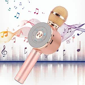SaponinTree Micrófono Karaoke Bluetooth, 4 en1 Microfono ...