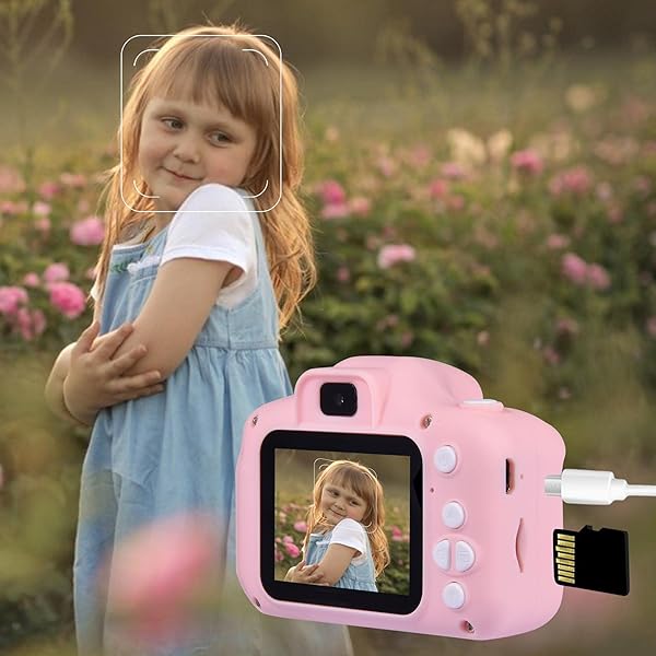 PERFECTHA Childrens Digital Camera High Definition Dual Lens1080p Digital Camera for Kids with Color Display Screen and Micro SD Card Slot responsible
