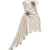 Floerns Women's Summer Sundress Metal Starfish Asymmetrical Hem Tube Beach Vacation Clothes
