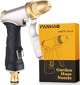 FANHAO Heavy Duty Metal Garden Hose Spray Gun, Adjustable Patterns view 1