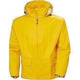 Helly-Hansen Workwear Voss Waterproof Mens Rain Jacket Featuring Full Stretch Fabric and Adjustable Hood, 310 Light Yellow - L