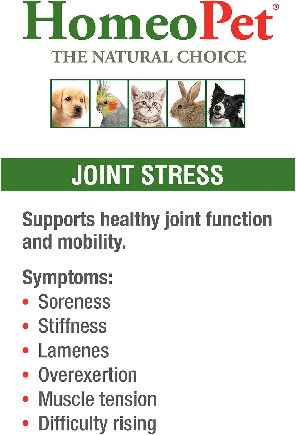 HomeoPet Joint Stress, Joint Support for Dogs and Cats Liquid Pet Meds to Support Healthy Joint Movement, 15 Milliliters - Image 3