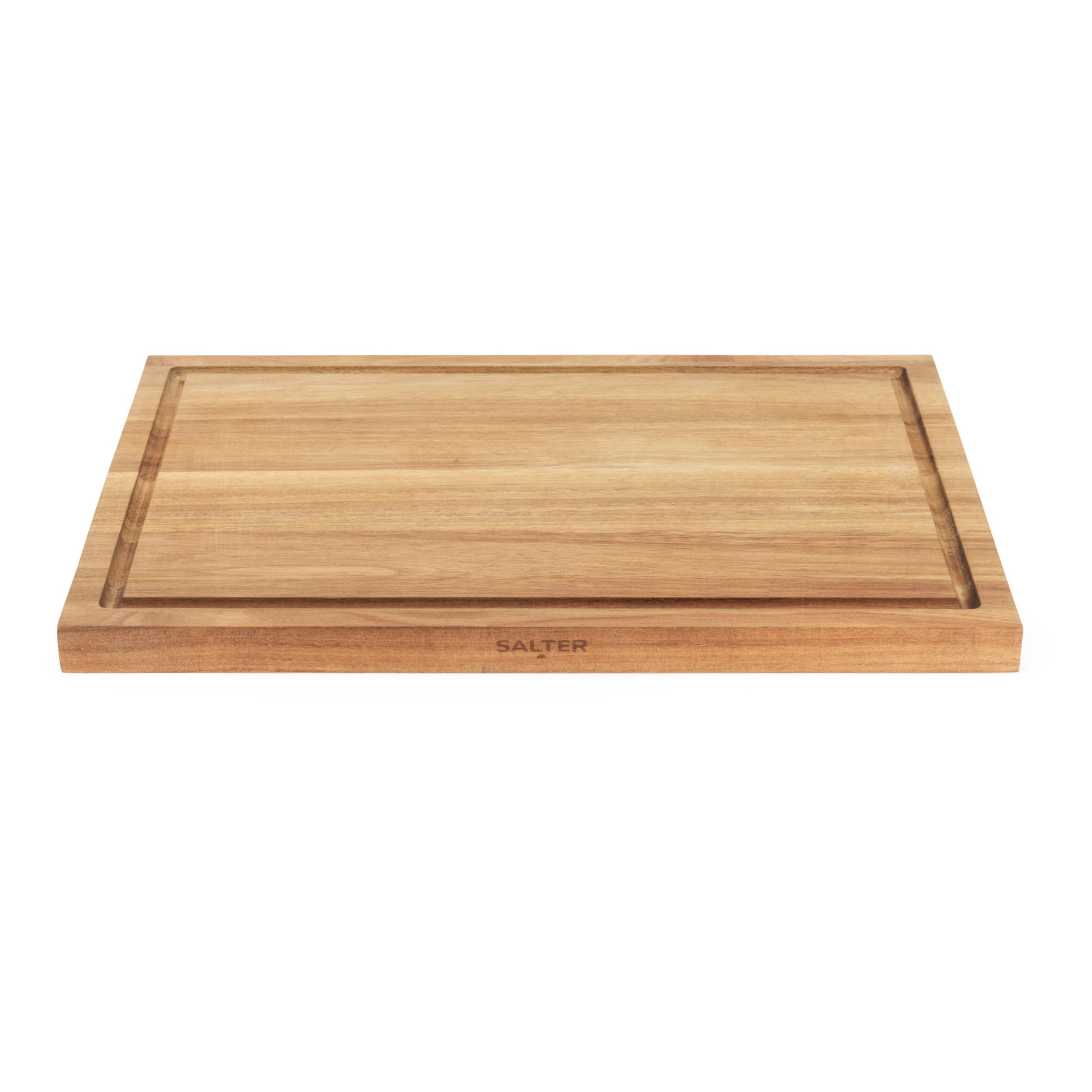 Salter BW13695EU7 Toronto Chopping Board – 44cm Cutting Board, Large Grazing/Charcuterie Board, FSC®- Certified Acacia Wood, Protects Kitchen Worktops, Outer Grooves for Crumbs/Juices, Easy to Clean