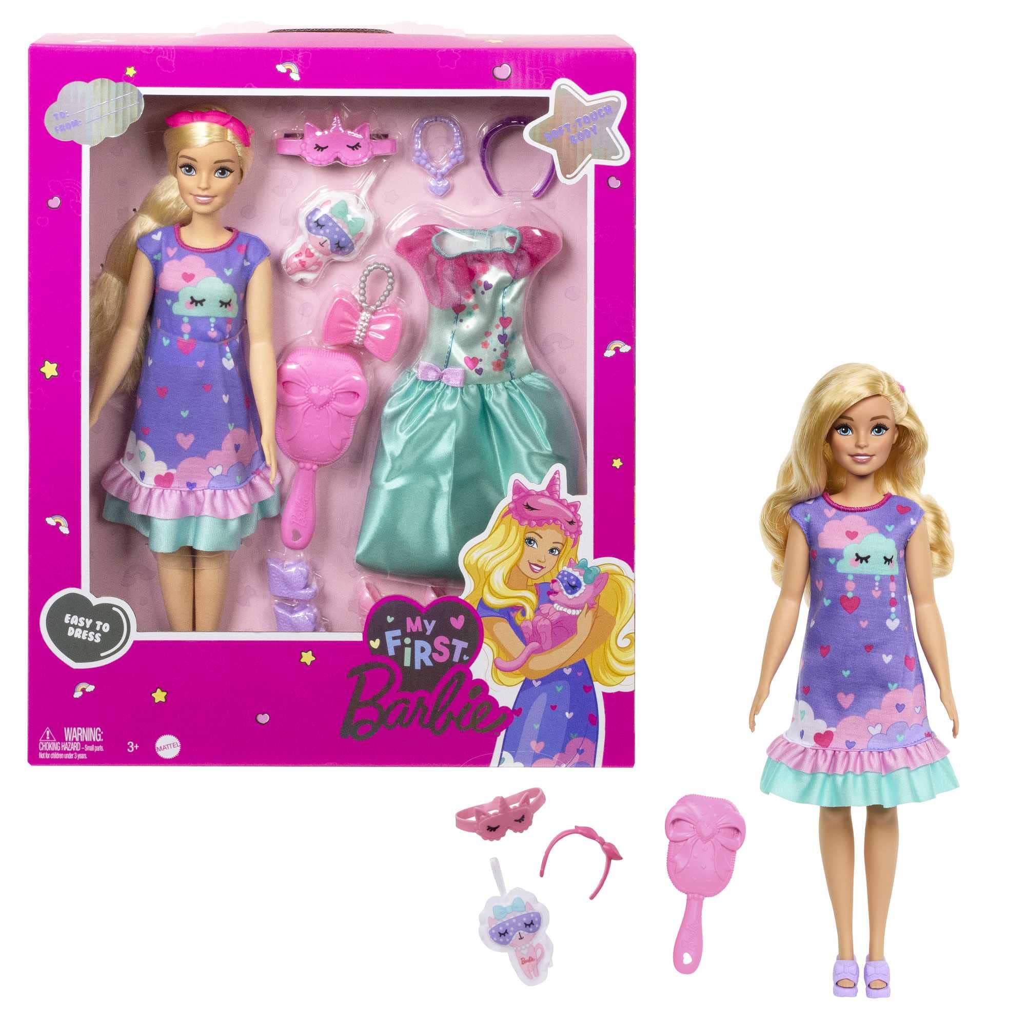 Barbie MY FIRST Barbie HMM66 Cloud Dress Soft-Touch Body Doll (HMX24)