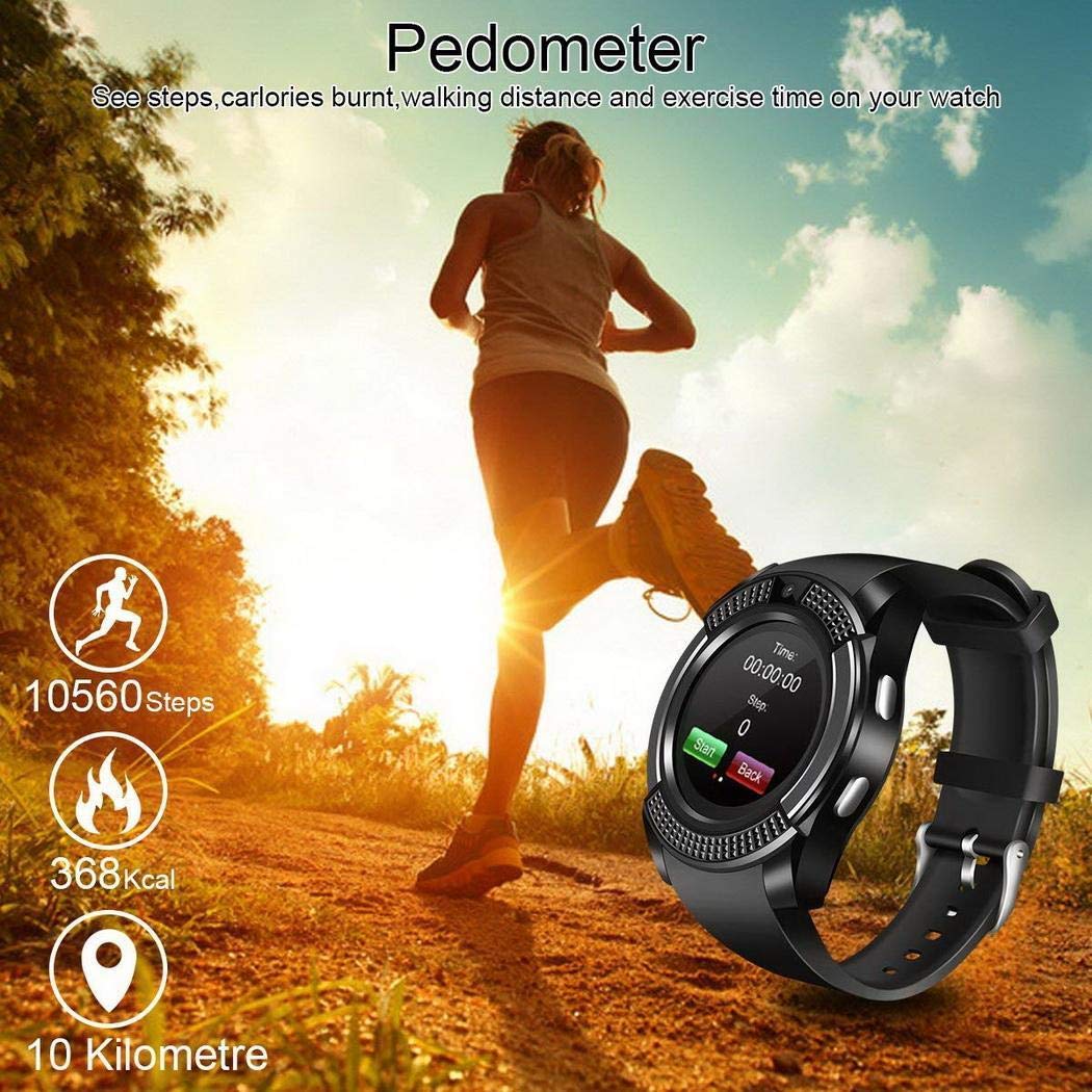 Olseti Bluetooth Smart Watch Fitness Pedometer Sleep Monitor Tracker SD Card SIM Card Smart Watches