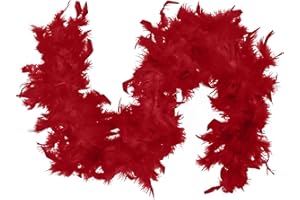 SKYASIA Fluffy Feather Boa Scarf for Women -Turkey Feather Boas for Costume, Burlesque, Party, Photo Shoot, Halloween
