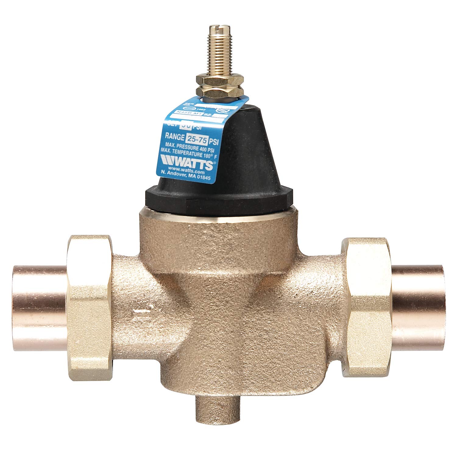 Photo 1 of Watts LFN45BM1-DU Water Technologies Standard Capacity, Water Pressure Reducing Valve, Double Union Threaded Female Inlet and Outlet, 1 Inch