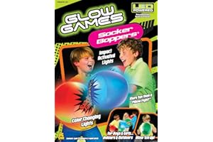 Socker Boppers Light Up Glow Games LED - One Pair Boppers – Impact Activated Light, Lights are Color Changing, Box and Bop, Durable Vinyl, Active Outlet That aids in Agility, Balance and Coordination