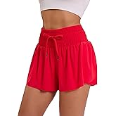 Gyozelem Women Flowy Athletic Shorts High Waisted Gym Yoga Workout Running Tennis Skort with Pockets Cute Summer Clothes