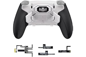 eXtremeRate Beyond Back Paddles Kit for PS5 Edge Controller, OLED Display, Redesigned Ergonomic Rubberized Grips Bottom Shell