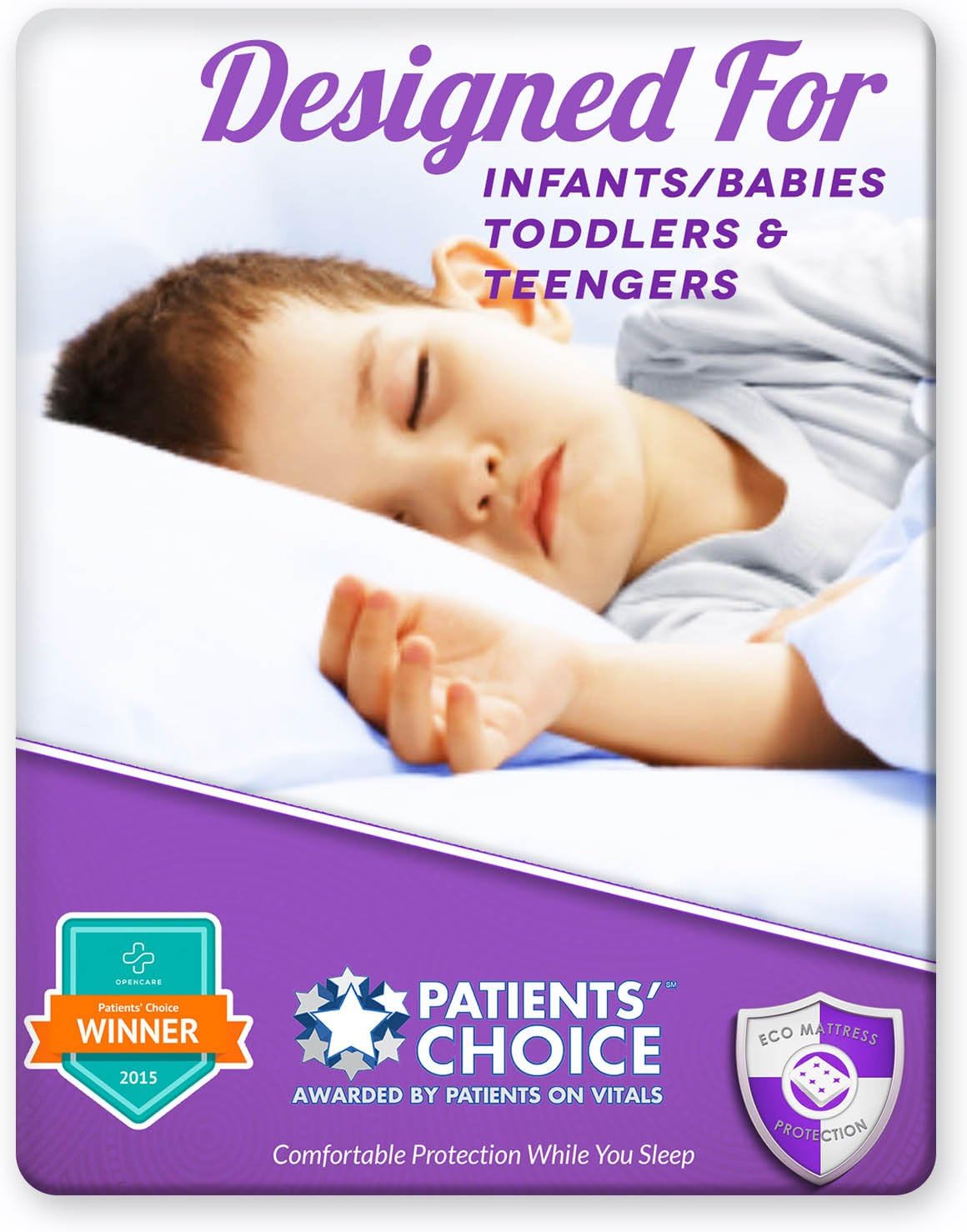 Infant and Toddler Bed Wetting Mattress Protection. Slip-Resistant Pad (36" Long by 36" Wide). Super Soft Top, Machine Washable and Quick Drying. Made in The USA and ECO!