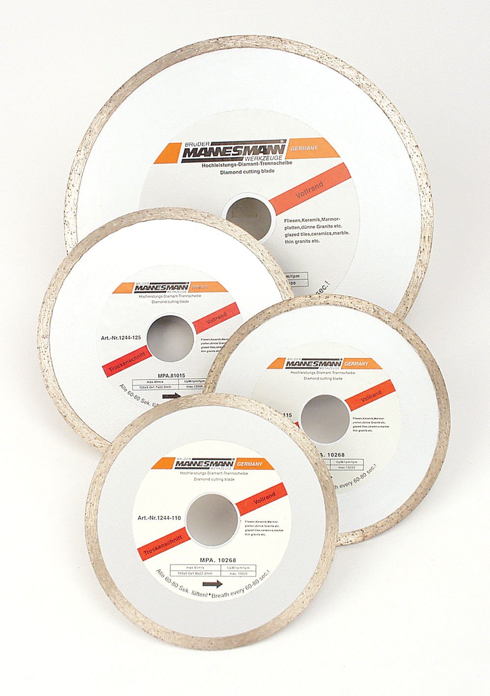 Mannesmann Diamond Cutting Disc Full Rim Diameter 180 mm M 1244-178
