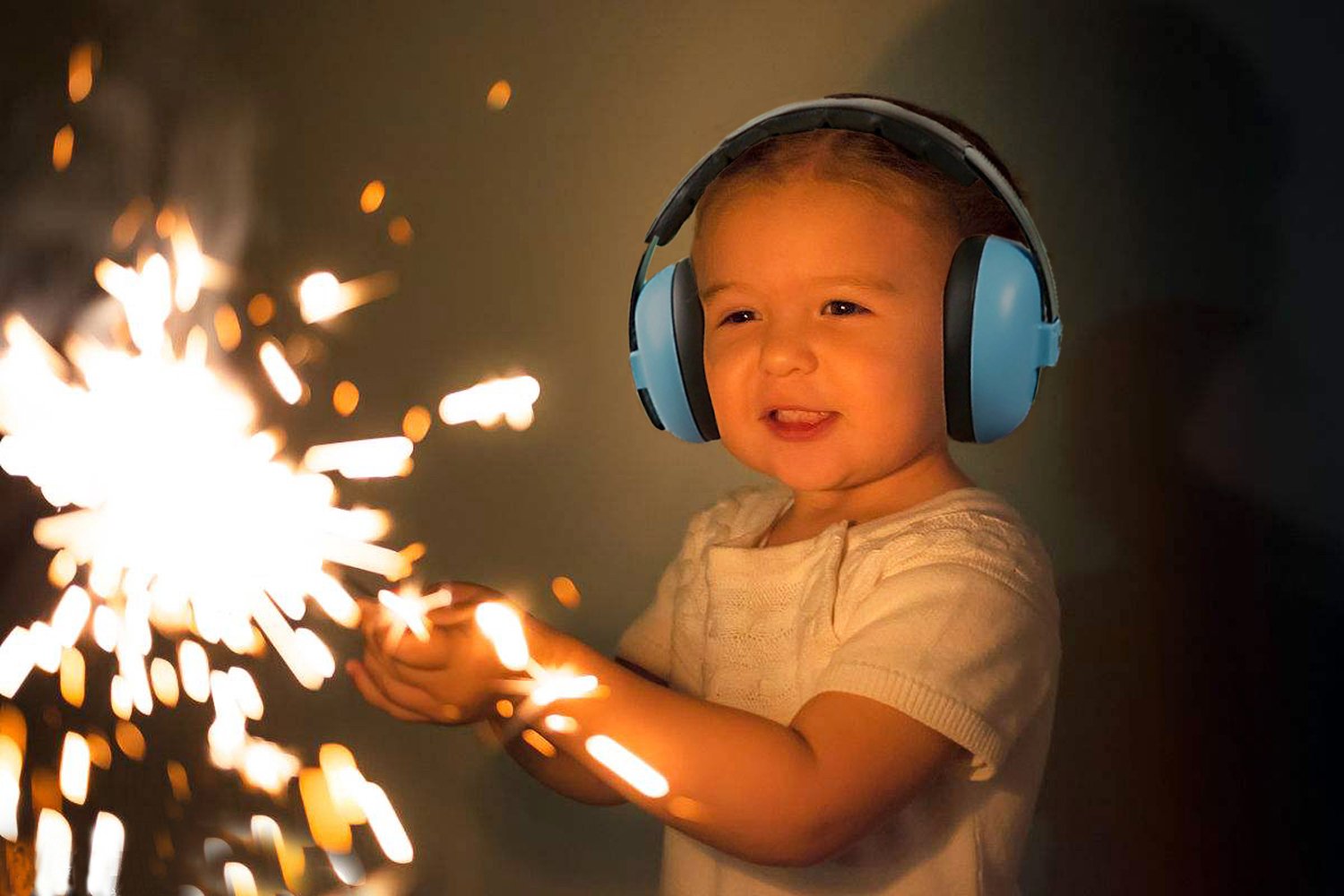 Baby Ear Protection Safety Ear Muffs Noise Reduction for Newborn Infant Autism Kids Toddlers 31dB NRR Sound Cancelling Headphones for Sleeping Studying Airplane Concerts Movie Theater Fireworks, Blue