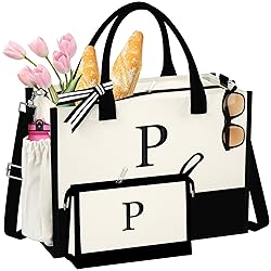 QLOVEA Beach Totes Bags for Women 16oz Personalized