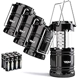 Vont 4 Pack LED Camping Lantern, LED Lanterns, Suitable Survival Kits for Hurricane, Emergency Light for Storm, Outages, Outd
