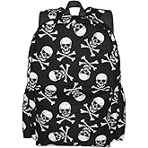 famliihw Skull Backpack Laptop Backpacks Multipurpose Daypack For Men Women Travel Hiking