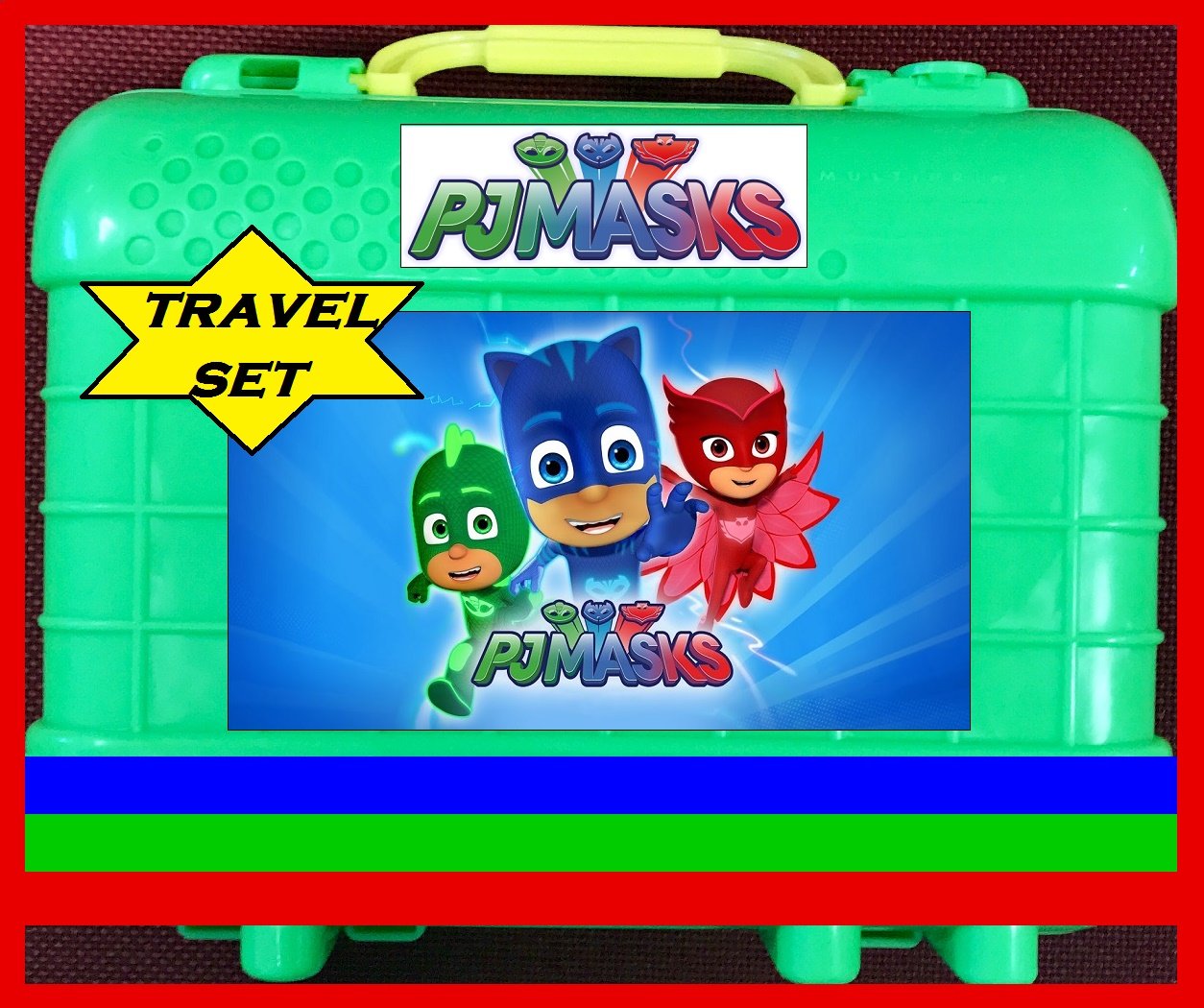 Eurolandia PJ Masks Superpigiamini Vali ta 5 Timbri 1 Tampone 1 Album da disegno 10 Matite Colorate 64 Puzzle Stickers Amazon Giochi e