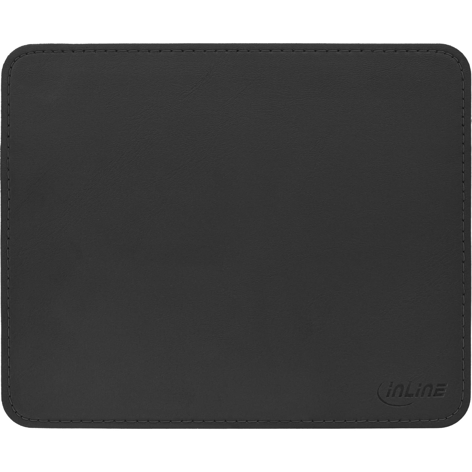InLine® Mouse Pad Premium Artificial Leather Black 255 x 220 x 3 mm