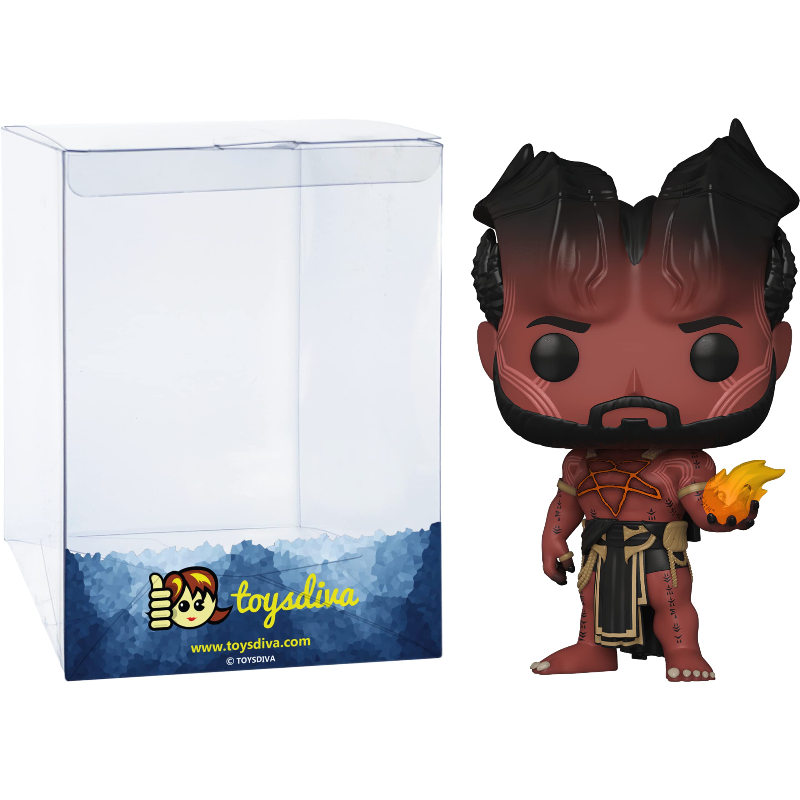 Sabbac: P o p ! Heroes Vinyl Figurine Bundle with 1 Compatible 'ToysDiva' Graphic Protector (1237 - 64194 - B)