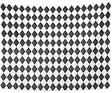 Emvency Tapestry Gray Harlequin Black and White Abstract Geometry Pattern Diamond Shape Basic Home Decor Wall Hanging 60" x 80" Inches Print For Living Room Bedroom Dorm