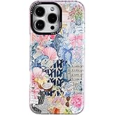 ChiCaseVer for iPhone 16 Pro Case,Coastal Romantic Y2K Seahorse & Hibiscus Art Collage Design Pattern Aesthetic,Military-Grade Drop Protection,Ocean Theme Cover with Camera Protection for Girls Women