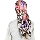 RIIQIICHY Head Scarf for Women Like Silk Satin Scarf for Hair Wrapping at Night Bandana Square Scarf for Sleeping 35 Inch