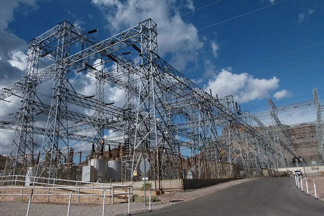 ING Wall Art Print on Canvas(32x21 inches)- Lake Mead Power Plant Reservoir Hoover Dam Nevada