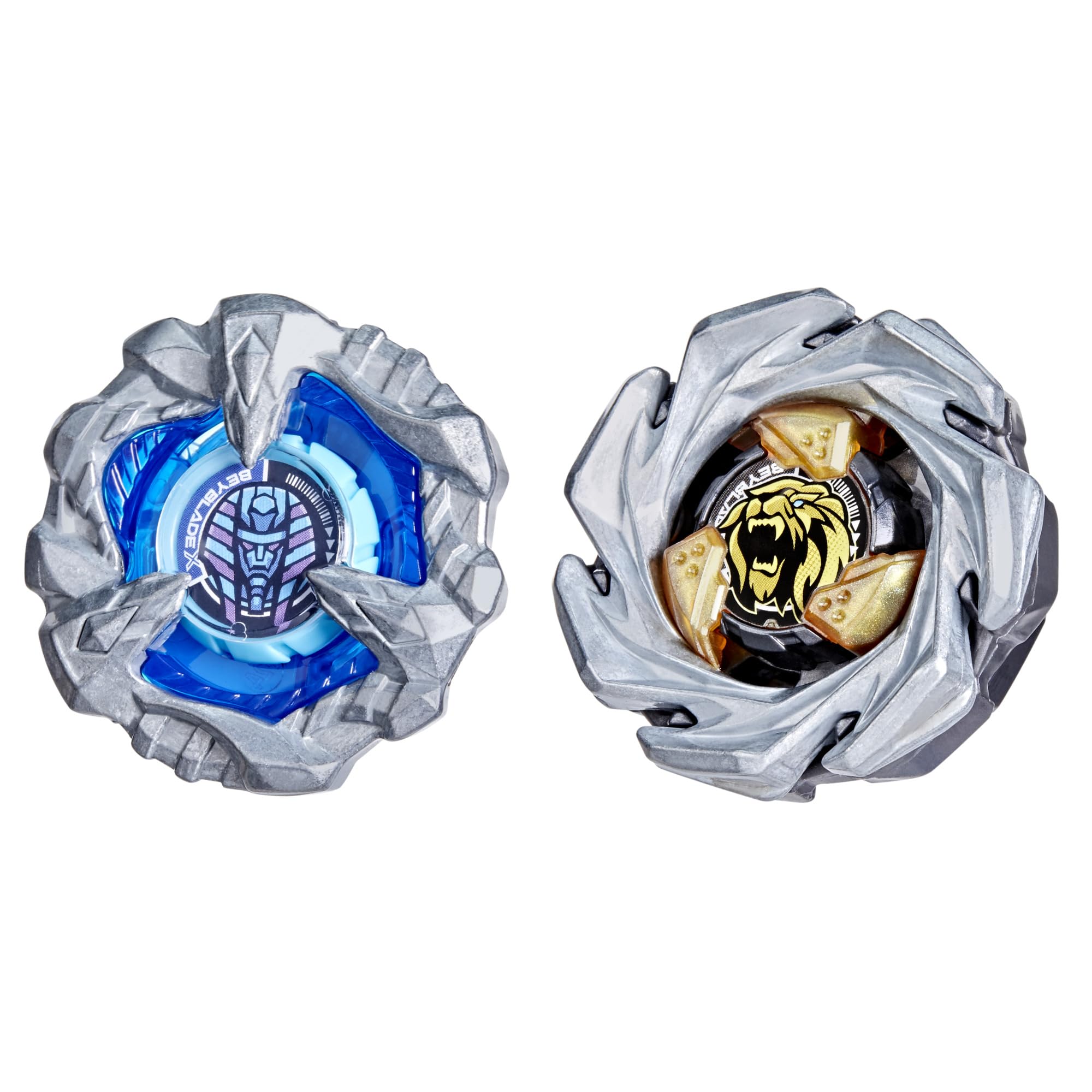 Beyblade X Cowl Sphinx 1-80GF BX & Crest Leon 7-60GN UX Dual Pack Set with 2 Right-Spinning Tops; Authentic Takara Tomy Battle Tops; Games/Toys for Boys & Girls 8+