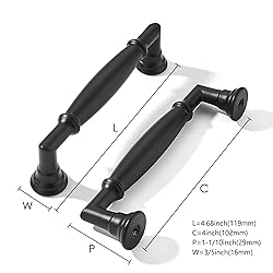 khtumeware 10 Pack 4 Inch(102mm) Matte Black