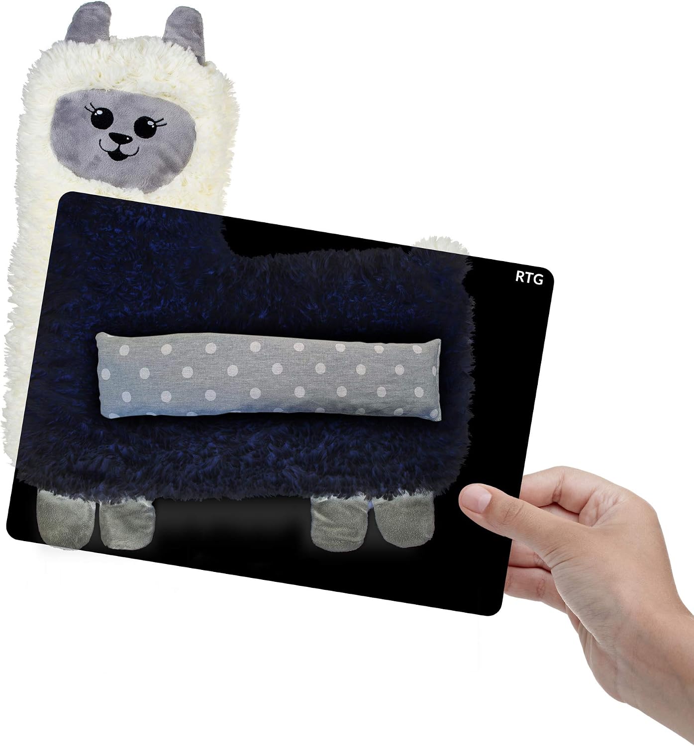Froster Hugpaca - Heated Eco Alpaca, Thermal Huggable Pillow, Gift for Women Warming Soft Llama, Ecru, 40 x 37 cm - Image 3