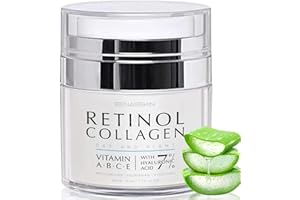 EnaSkin Retinol Collagen Face Moisturizer: Anti Aging & Wrinkle Repair Cream for Women - 7% Hyaluronic Acid Boost Hydration Formula - Facial Neck Day/Night Firming & Lifting, 1.7 Fl Oz