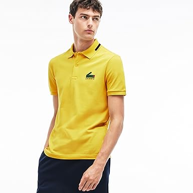 t shirt lacoste homme jaune
