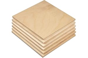 ANDERSON PLYWOOD 6MM 1/4" x 6 x 6 Baltic Birch Plywood B/BB Grade (Pack of 3) Perfect for Arts, Crafts, School, DIY, Drawing, Painting, Wood Engraving, Wood Burning, Laser Projects