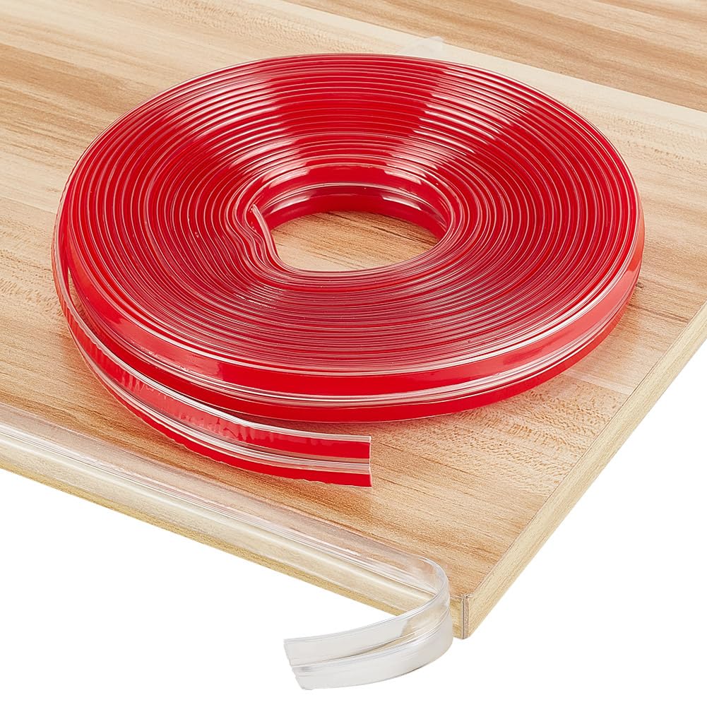 GOMAKERER 10M Corner Protectors, 2cm/0.79 Inch Width Corner Protector Proofing Furniture Corner Safety Bumpers Clear Edge Protectors for Against Tables Corners Drawers Sink Wall