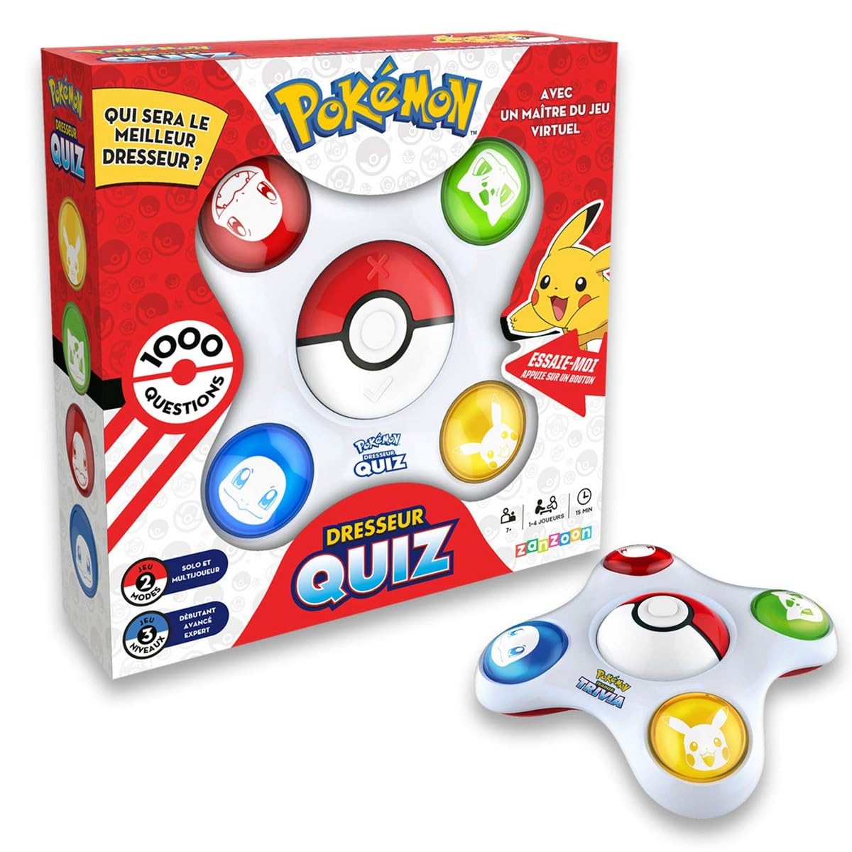 Bandai ZZ20110 Pokemon Dressor Quiz Interactive Electronic Game French Talk