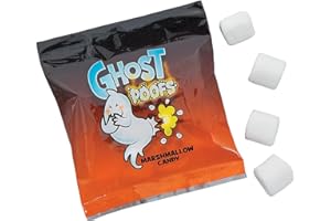 Oriental Trading Ghost Poop Marshmallows Halloween Candy - 54 Pack Bulk Halloween Treats | Vanilla Flavored Mini Marshmallows for Trick or Treat Fall Party Favors & Snacks Individually Wrapped