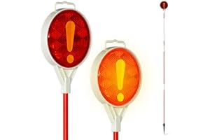 PadPure Lot de 4 marqueurs réfléchissants pour allée, poteau en fibre de verre de 130 cm, réflecteurs d'allée pour entrée, ch