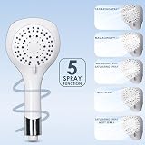 AQUALONA Aquacapri Shower Column Chrome 92x15x16 cm Rainfall Shower Head view 3