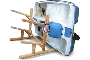 Log Kayak Rack 2-Place, One-Sided Kayak & SUP Log Racks + Paddle Boat Storage Rack, Surfboard Stand, Outdoor Storage Rack, SUP Storage Racks, Paddles for Kayaks