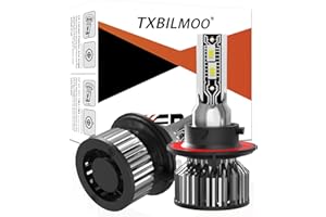 TXBILMOO Compatible for Ford F150 2004-2014 / F250 F350 F450 Super Duty 2005-2022 Light Bulbs, 9008/H13 High Low Beam 6500K White Light Combo Kit with Cooling Fan, Plug-N-Play, 44000LM Powersports Bulbs,2-Pack