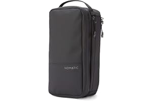 NOMATIC Toiletry Bag for Travel - Great for Travel Size Toiletries - Travel Essentials Wash Bag - Travel Makeup Bag, (Black), Large V2