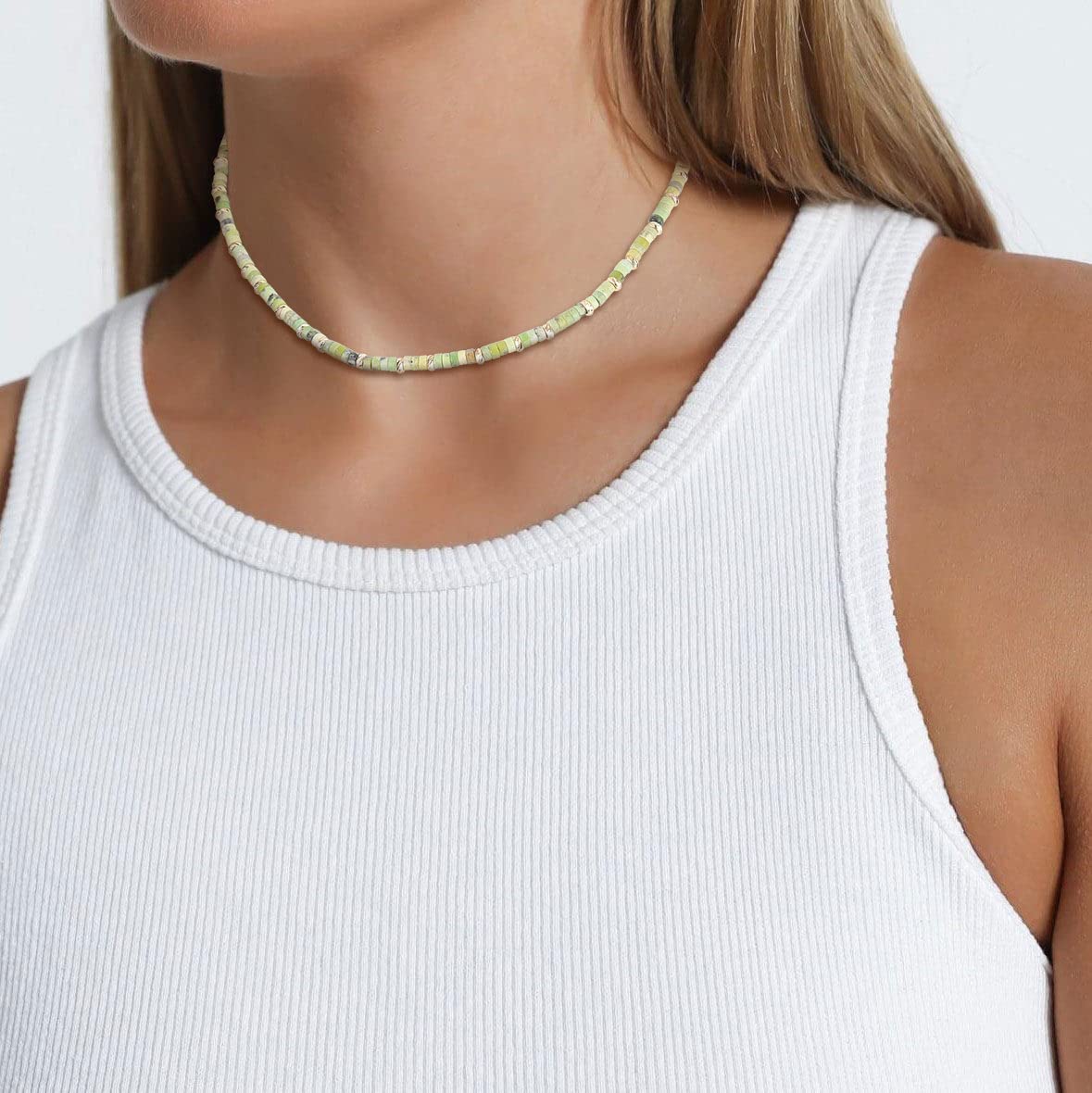 Green Jasper Choker Necklace