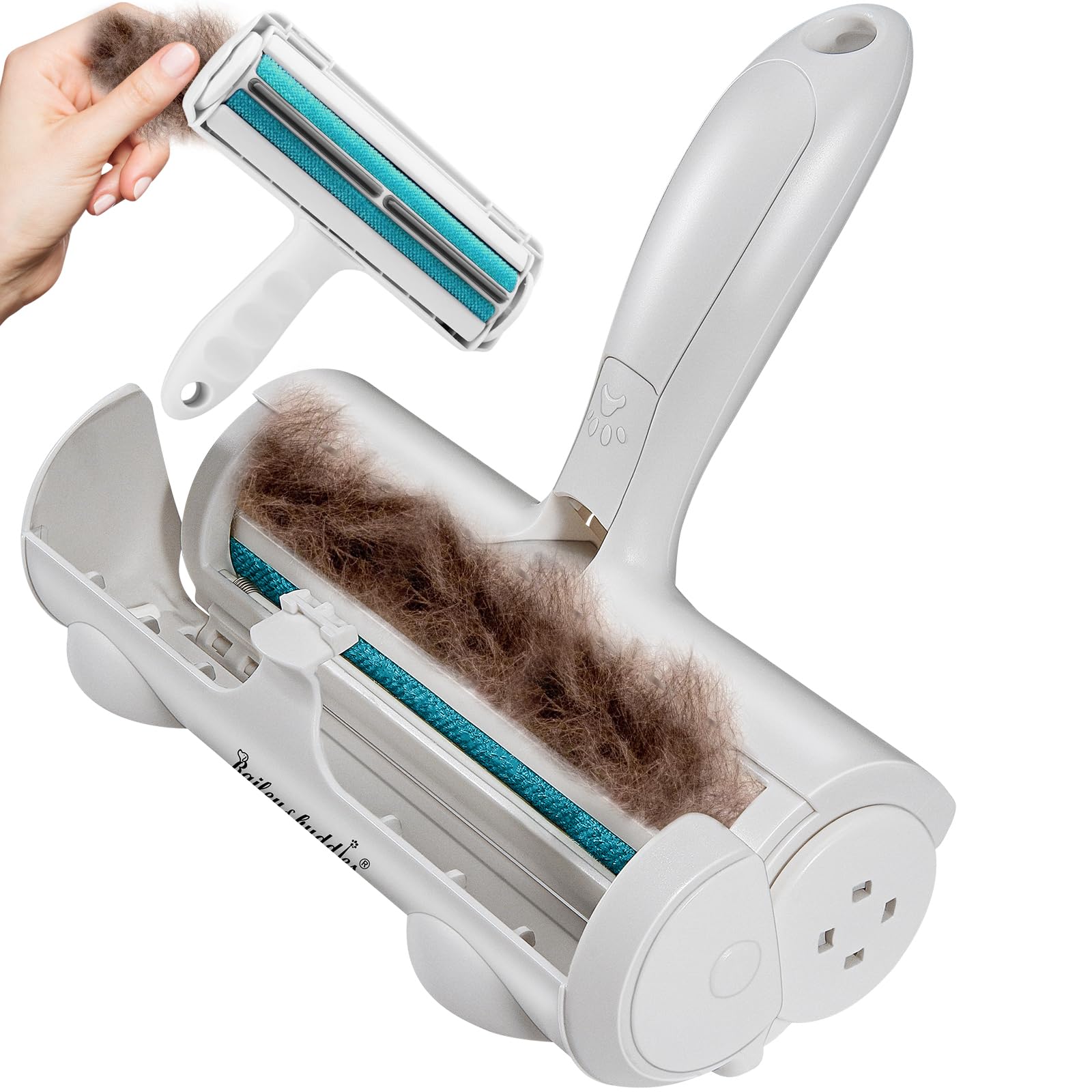 Bailey & buddies Pet Hair Remover Roller - Reusable Lint Roller for Effortless Pet Hair Removal - Ideal for Dogs & Cats - Easy Clean for Carpets, Sofas, Bedding, Furniture & Rugs - Eco-Friendly